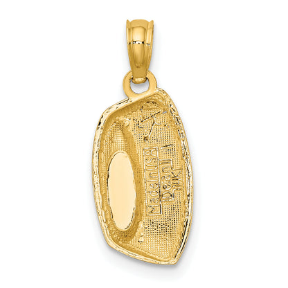 14K Yellow Gold Kitty Bowl Charm