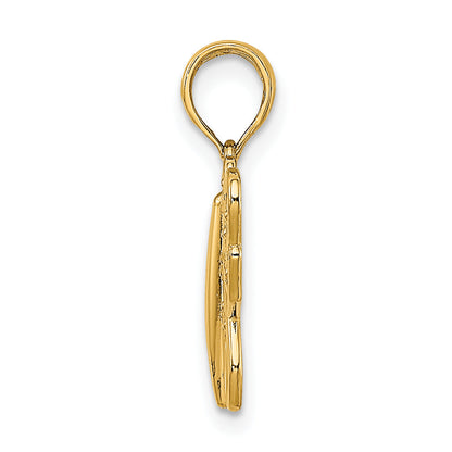 14K Yellow Gold Filigree Butterfly Charm