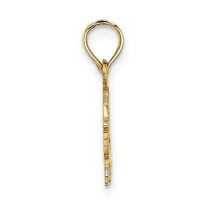 14K Yellow Gold Flat Cut-Out Elephant Charm