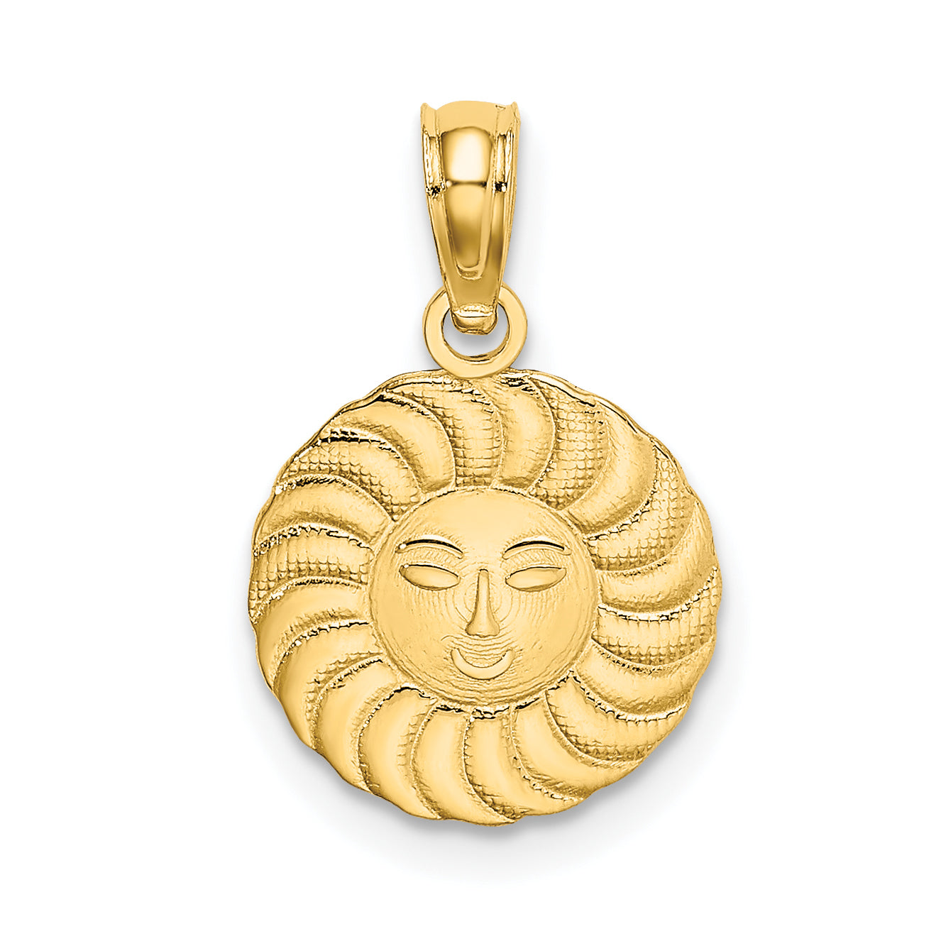 14K Yellow Gold Sun Charm