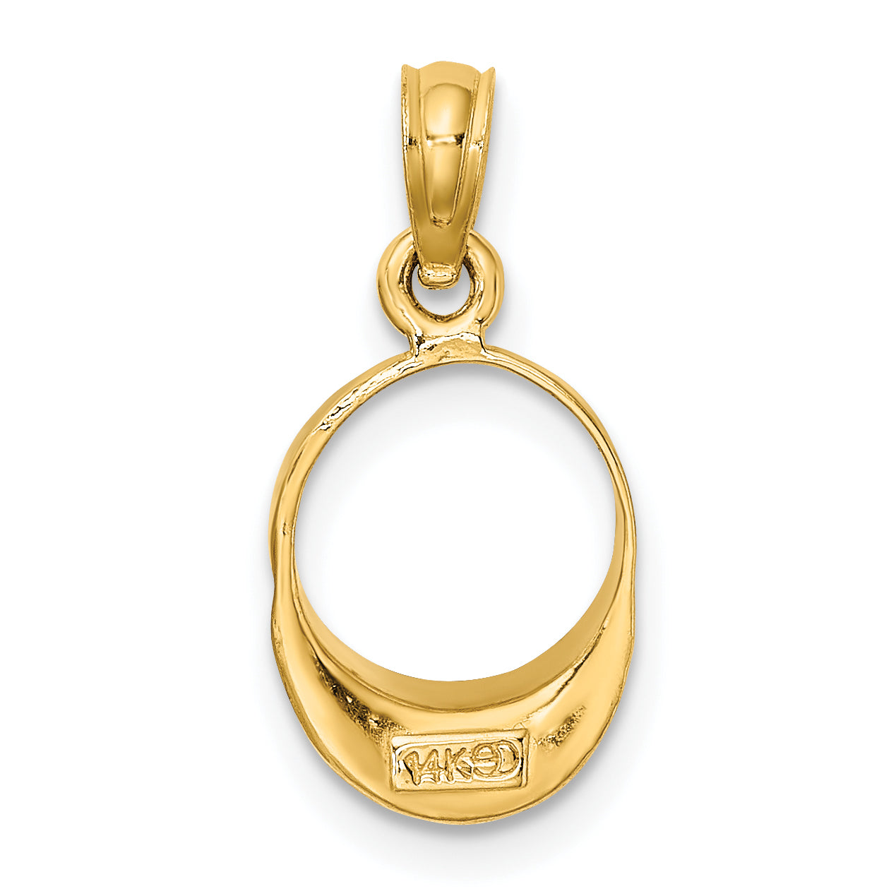 14K Yellow Gold Fuschia Enameled Beach Sun Visor Charm