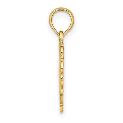 14K Yellow Gold Love In Heart Charm