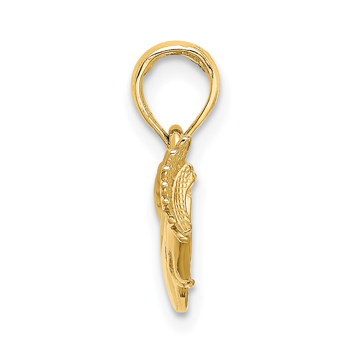 14K Yellow Gold Hands Holding Heart Charm