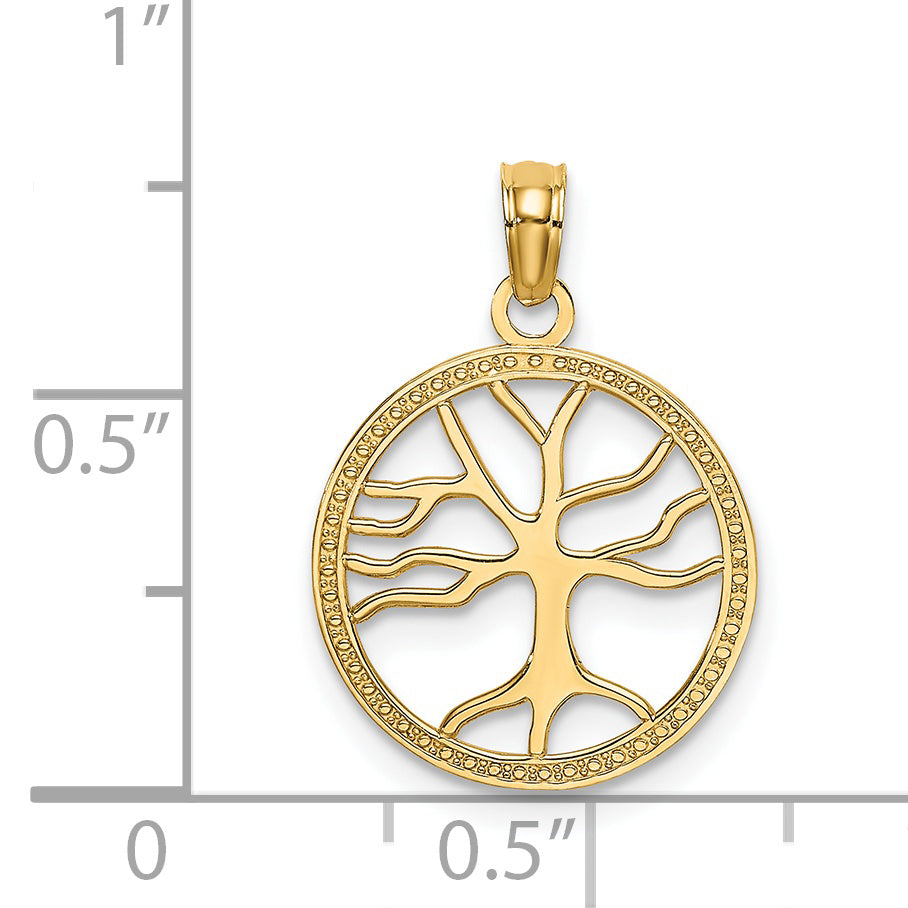 14K Yellow Gold Small Family Tree Charm