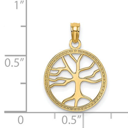 14K Yellow Gold Small Family Tree Charm