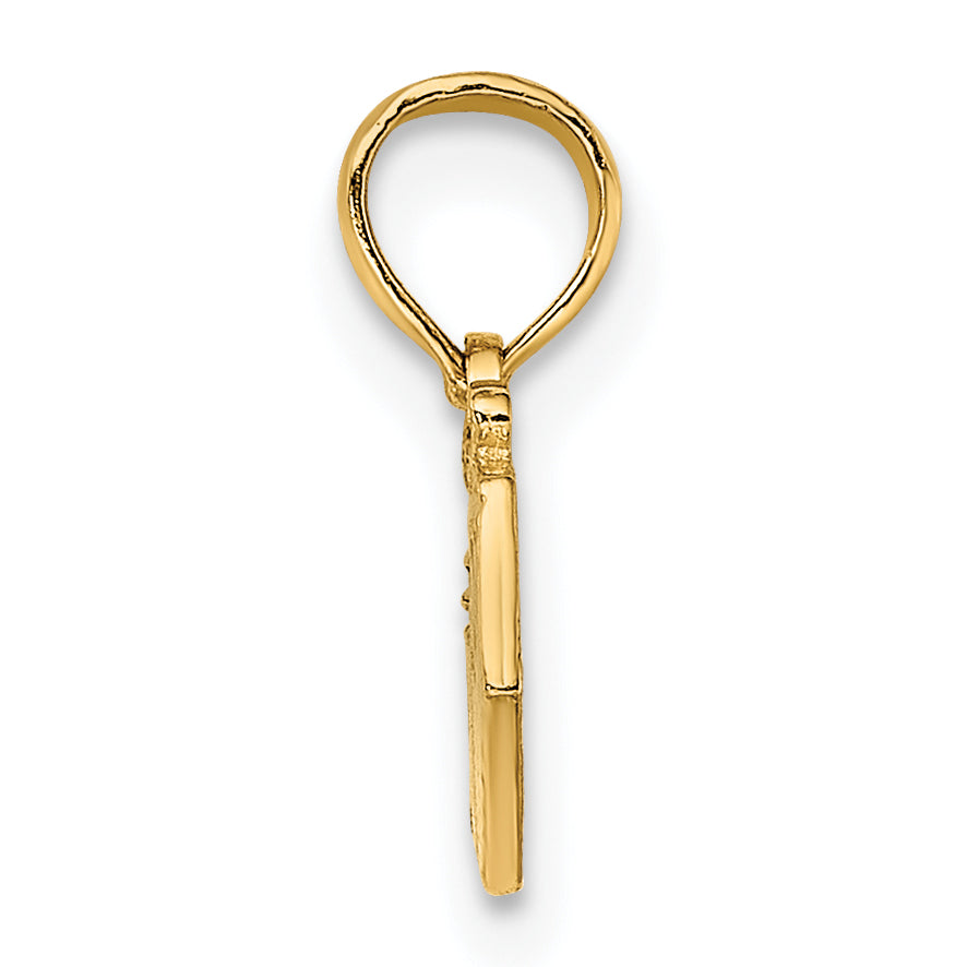 14K Yellow Gold Wrapped Gift Box Charm