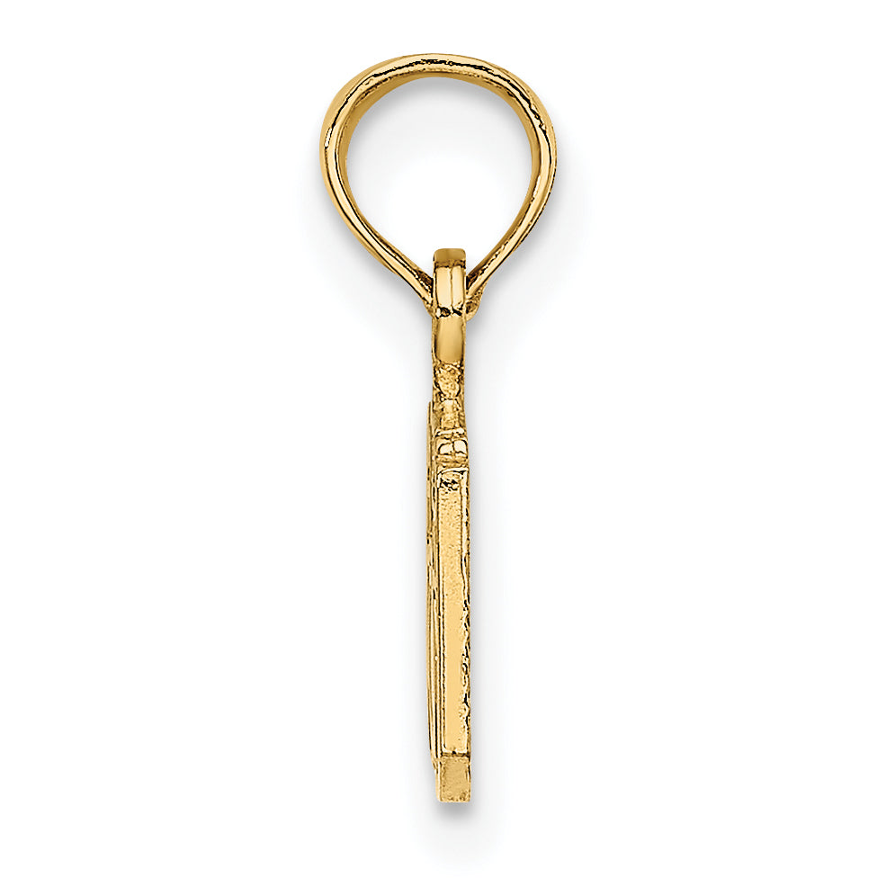 14K Yellow Gold Flat Cut-Out Camera Charm