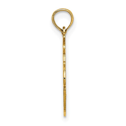 14K Yellow Gold Engraved Flat Noah'S Ark Charm