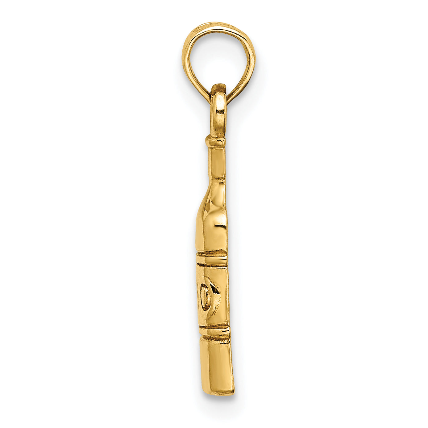 14K Yellow Gold Wine Bottle Charm