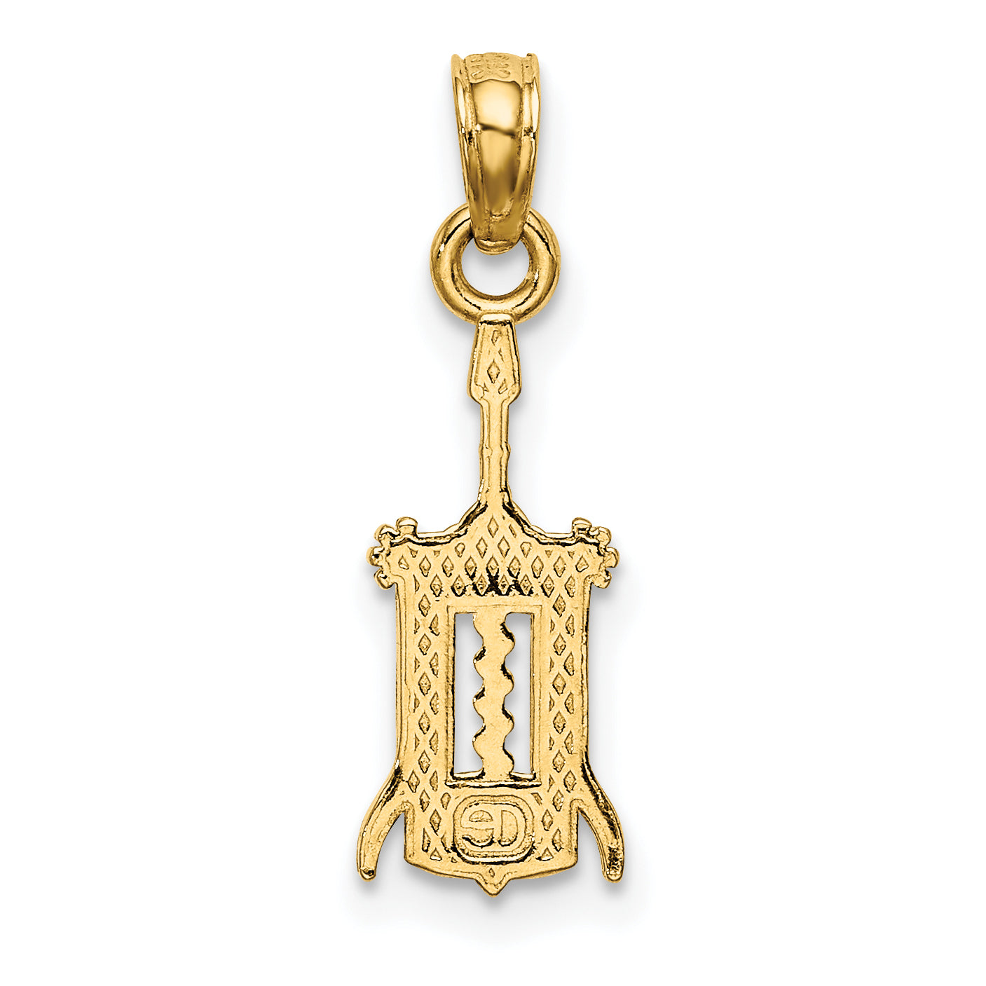14K Yellow Gold Wine Opener Charm