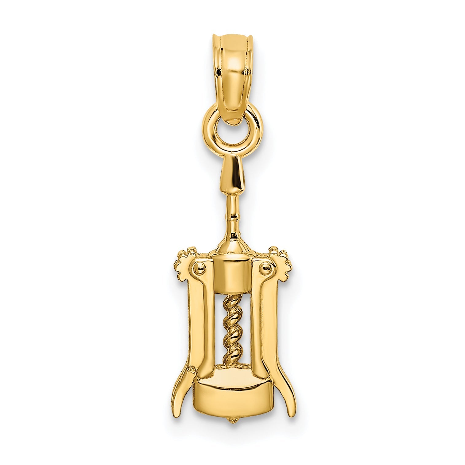 14K Yellow Gold Wine Opener Charm