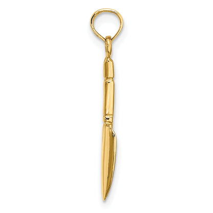 14K Yellow Gold 3-D Trowel Garden Tool Charm