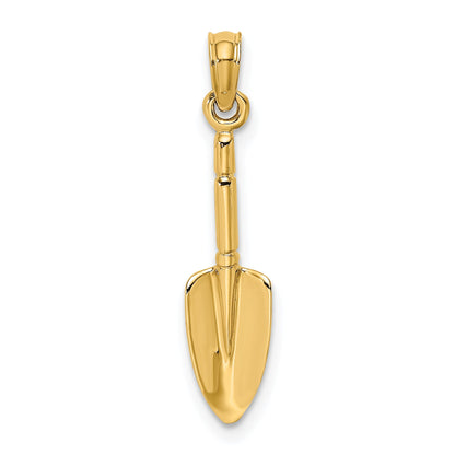 14K Yellow Gold 3-D Trowel Garden Tool Charm