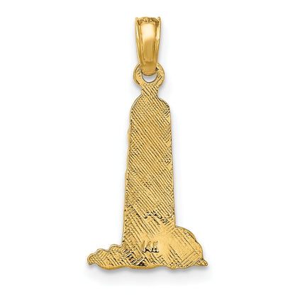 14K Yellow Gold Small Lighthouse W/Building Charm