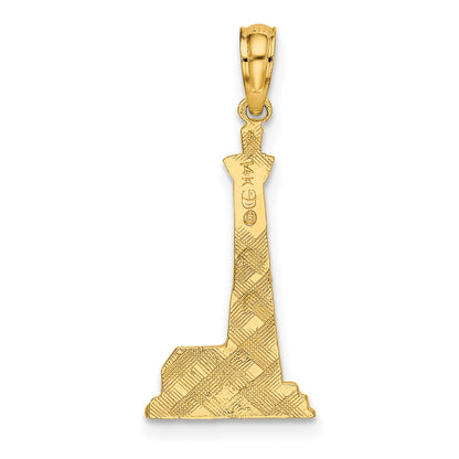 14K Yellow Gold Lighthouse W/ Building Charm