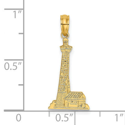 14K Yellow Gold Lighthouse W/ Building Charm