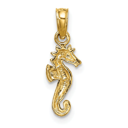 14K Yellow Gold Mini Seahorse Charm