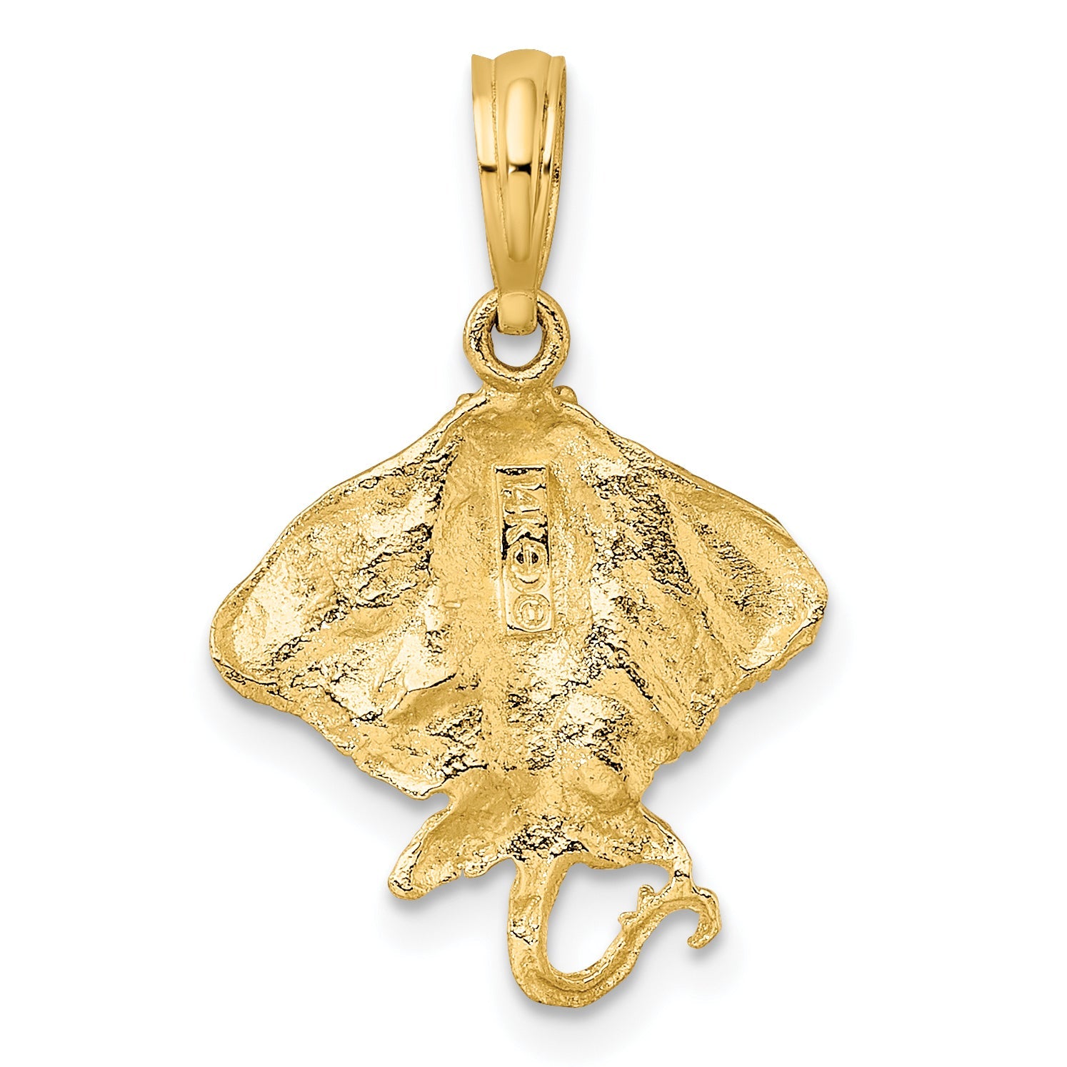 14K Yellow Gold Stingray Charm