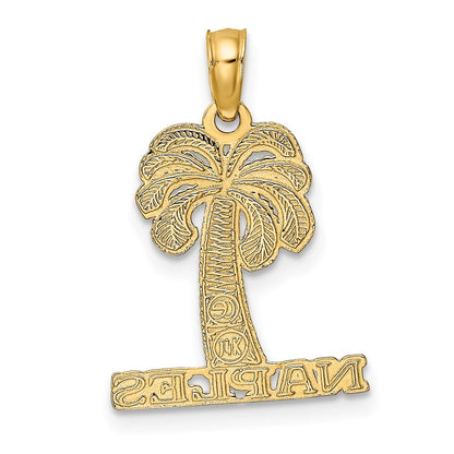 14K Yellow Gold Naples Palm Tree Charm