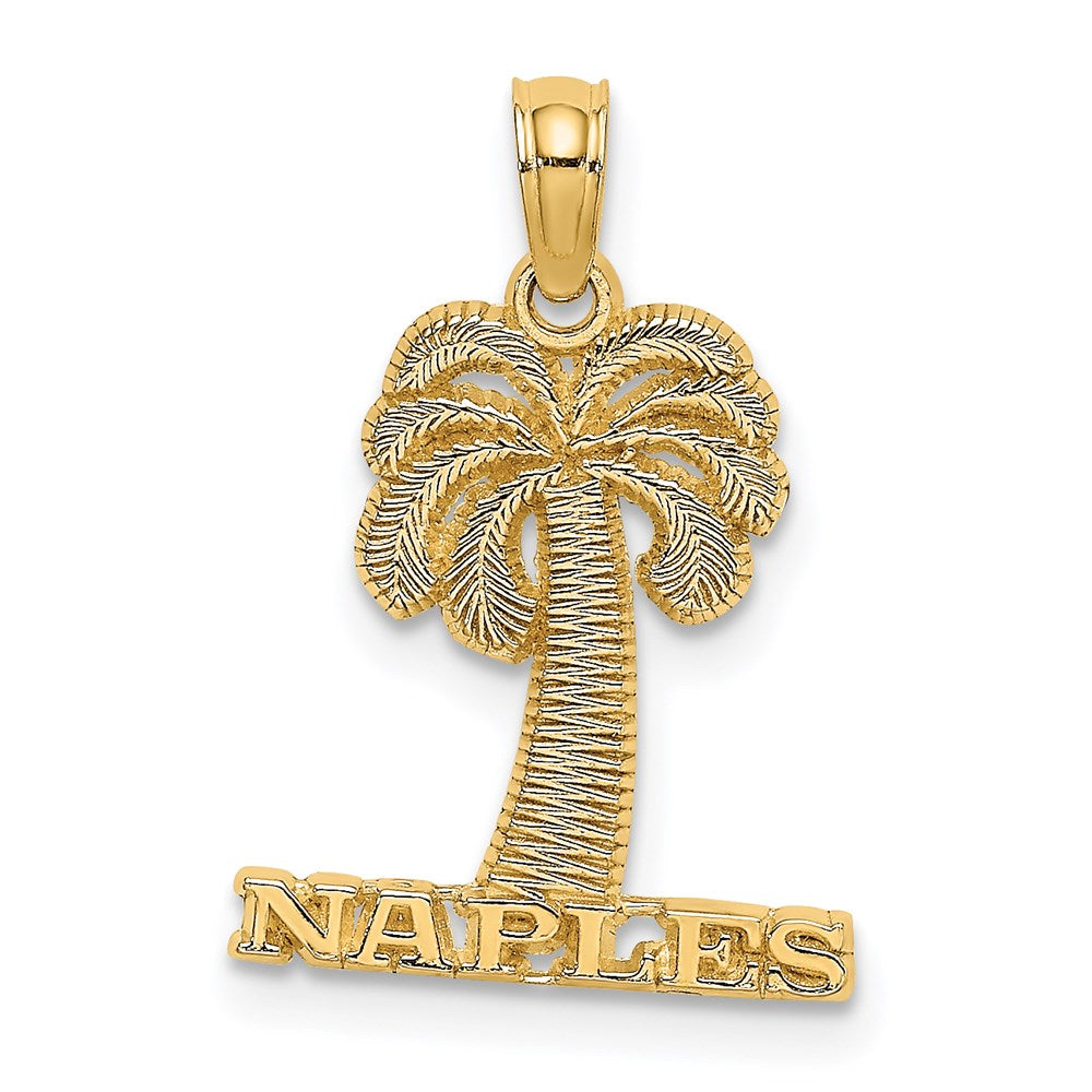 14K Yellow Gold Naples Palm Tree Charm