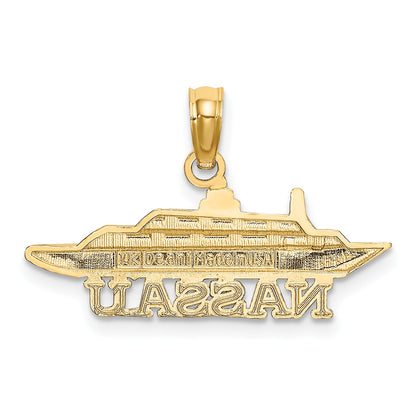 14K Yellow Gold Nassau Cruise Ship Charm