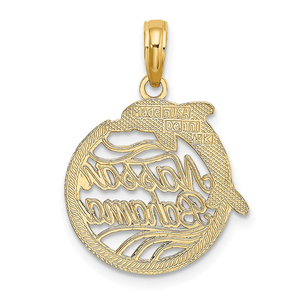 14K Yellow Gold Nassau Bahamas Dolphin Charm
