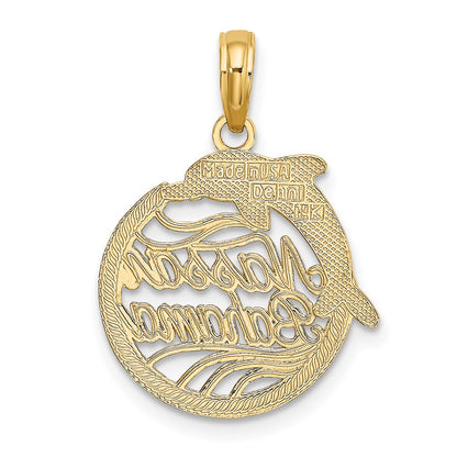 14K Yellow Gold Nassau Bahamas Dolphin Charm