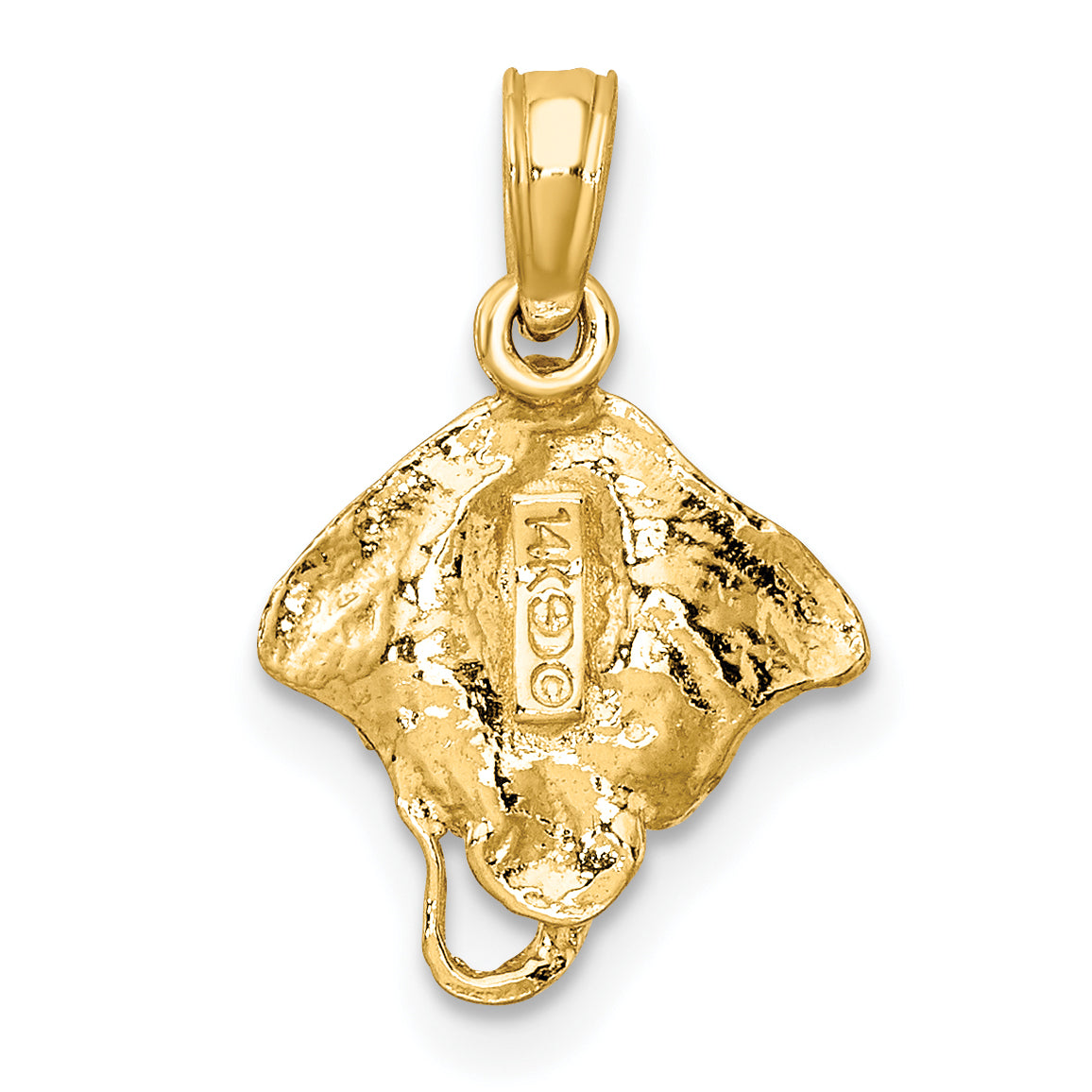 14K Yellow Gold Stingray Charm