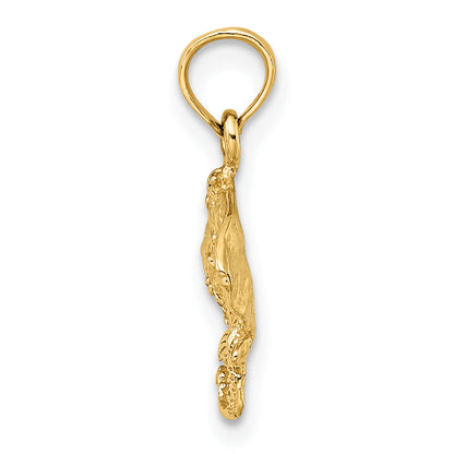 14K Yellow Gold Stingray Charm