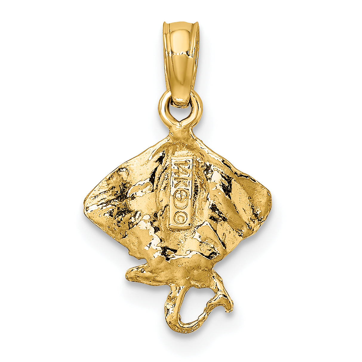 14K Yellow Gold Stingray Charm