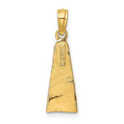 14K Yellow Gold Scuba Flipper Charm
