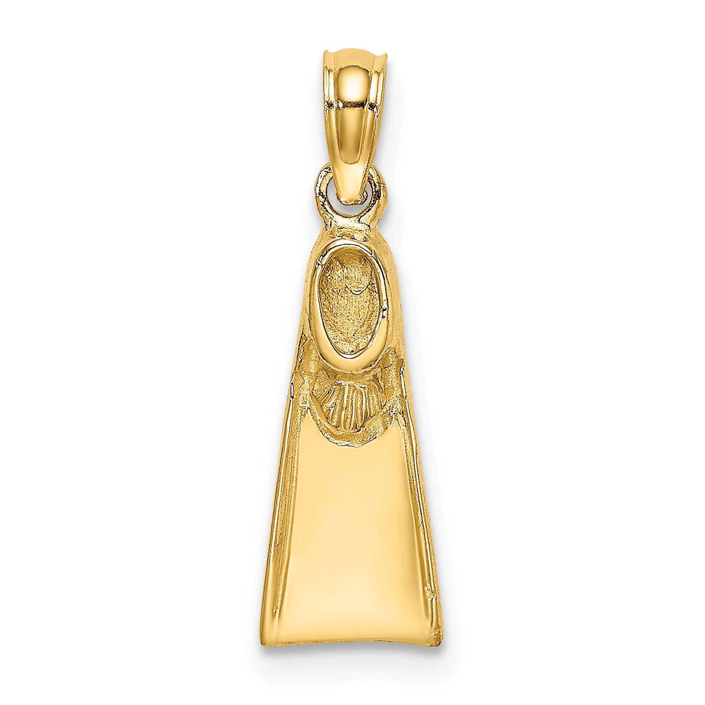 14K Yellow Gold Scuba Flipper Charm