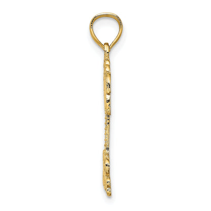 14K Yellow Gold Grand Caymans Palm Tree Charm