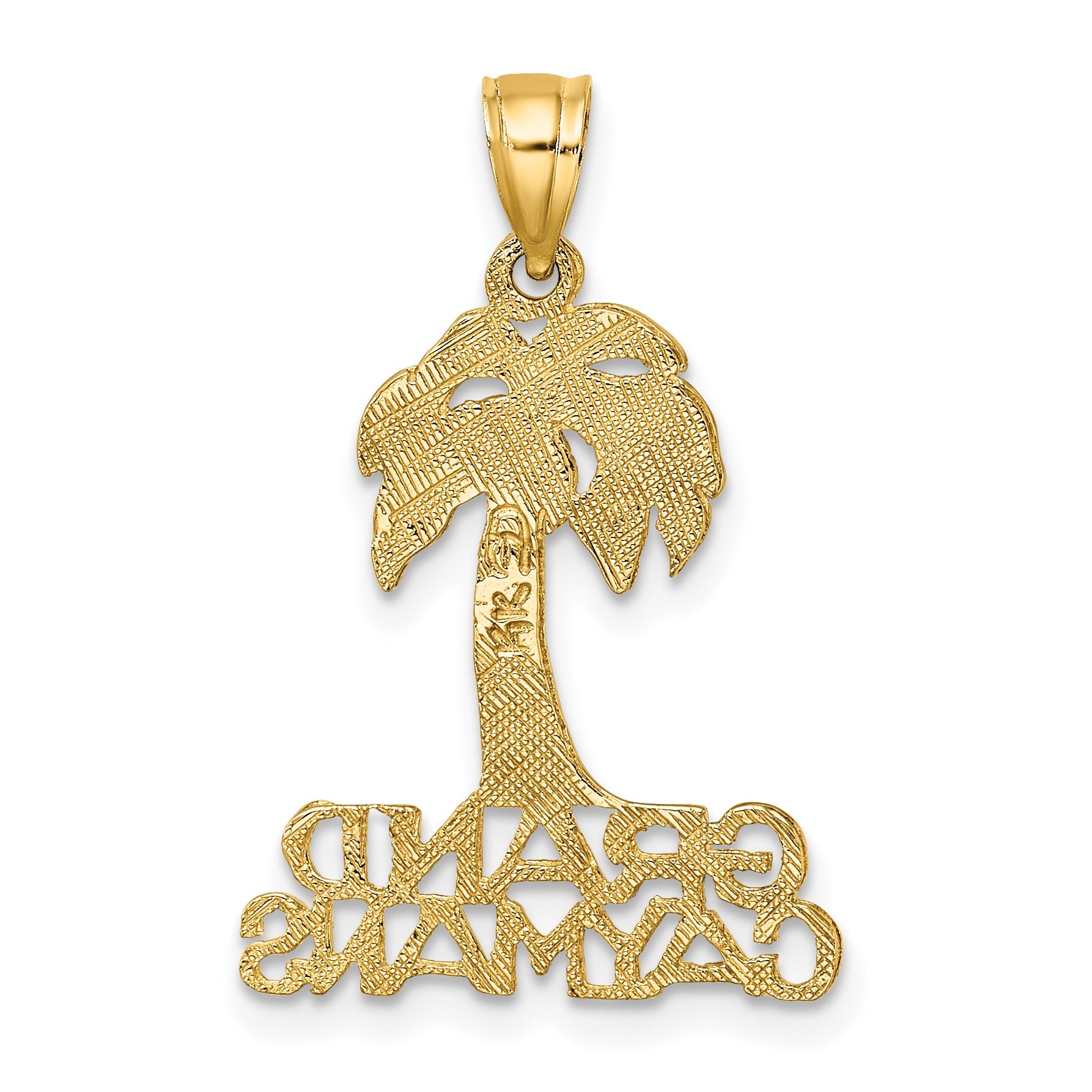 14K Yellow Gold Grand Caymans Palm Tree Charm