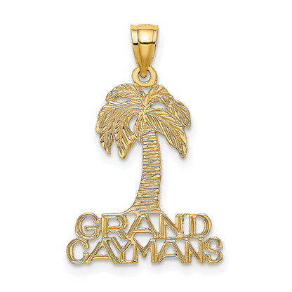 14K Yellow Gold Grand Caymans Palm Tree Charm