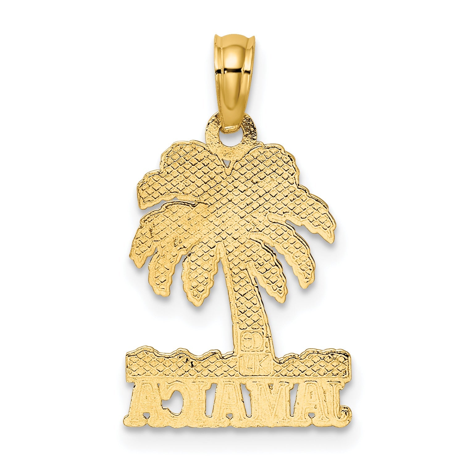 14K Yellow Gold Jamaica Under Palm Tree Charm