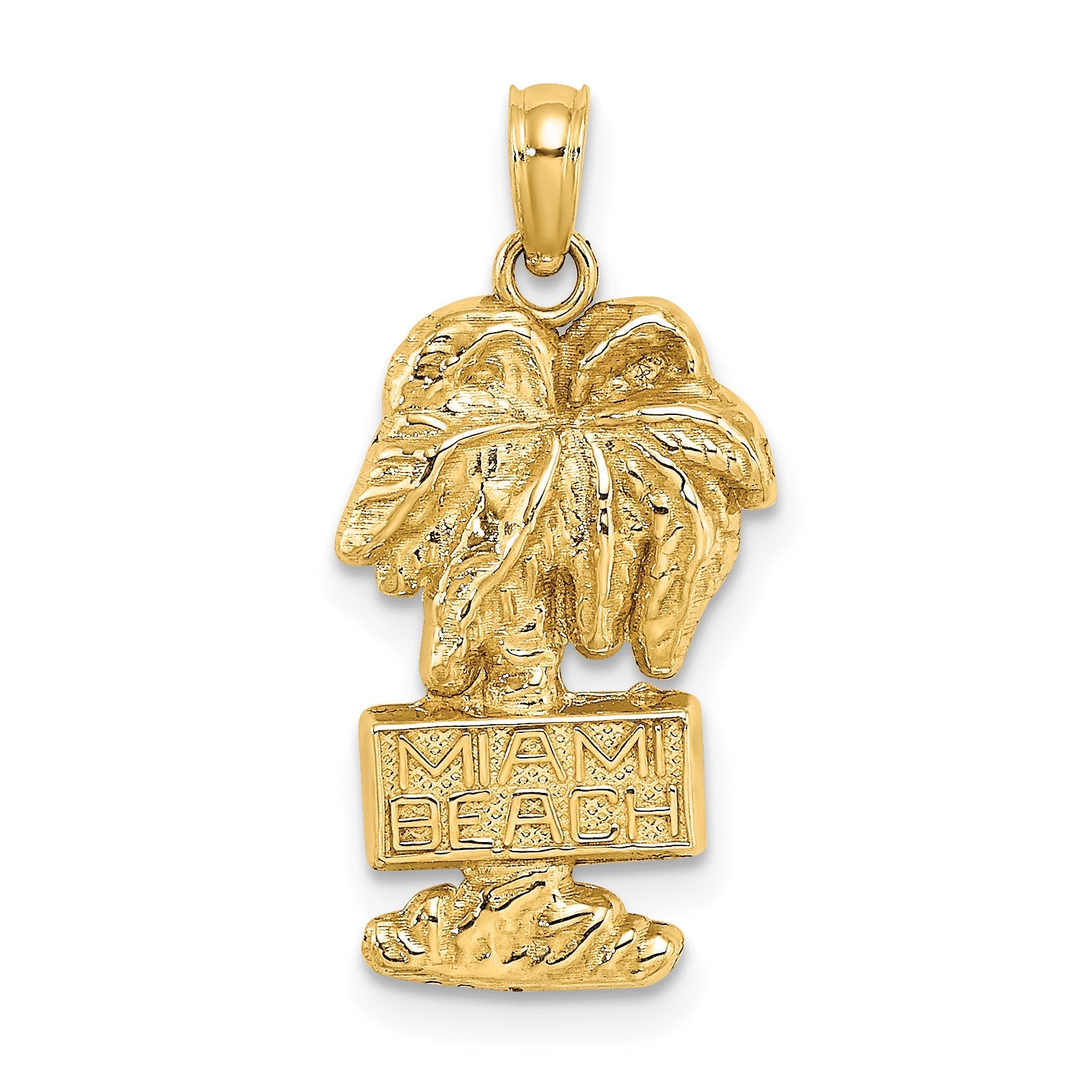 14K Yellow Gold Miami Beach Palm Tree Charms