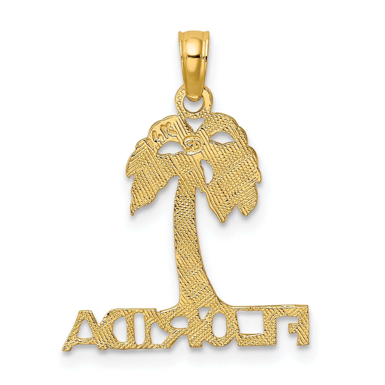 14K Yellow Gold Florida Palm Tree Charm