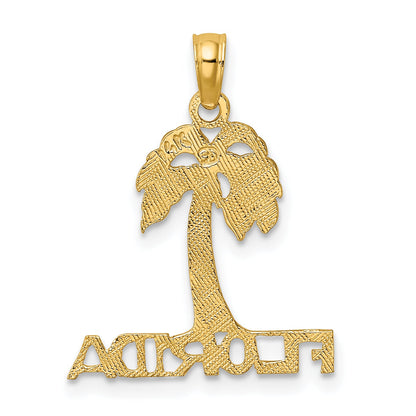 14K Yellow Gold Florida Palm Tree Charm