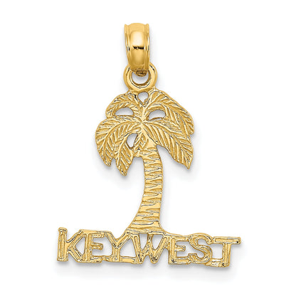 14K Yellow Gold Key West Palm Tree Charm