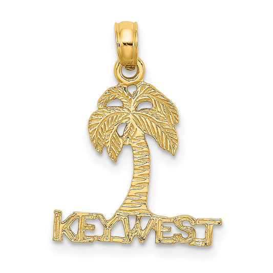 14K Yellow Gold Key West Palm Tree Charm
