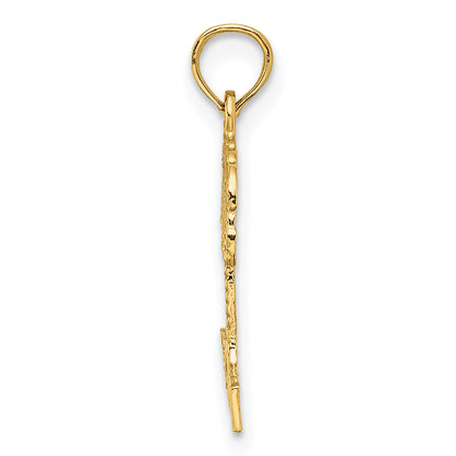 14K Yellow Gold Hawaii Palm Tree Charm