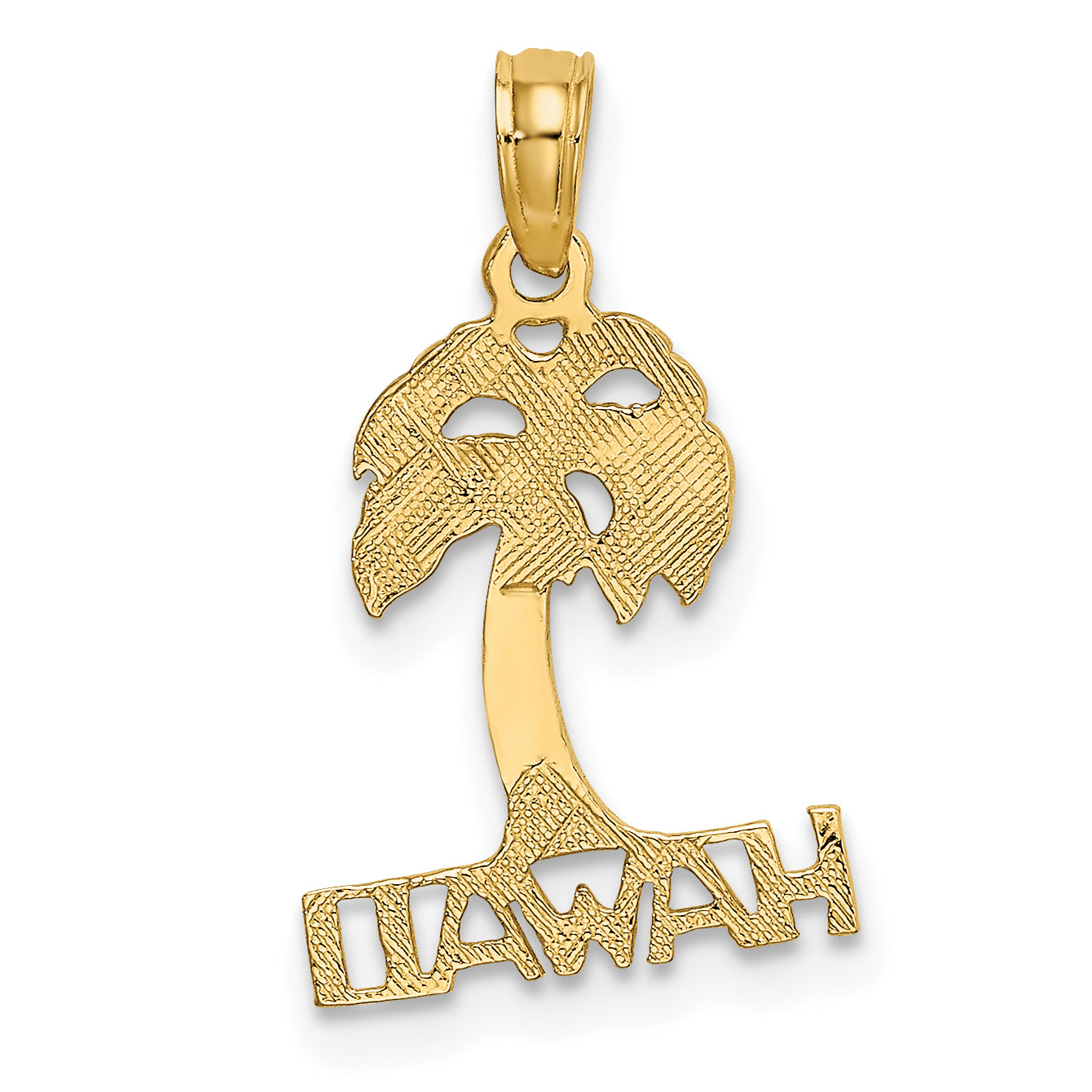 14K Yellow Gold Hawaii Palm Tree Charm