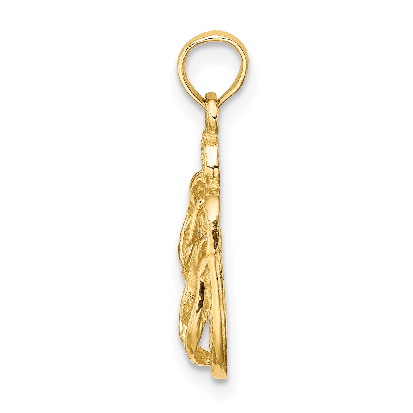 14K Yellow Gold Sanibel Island Double Flip-Flop Charm