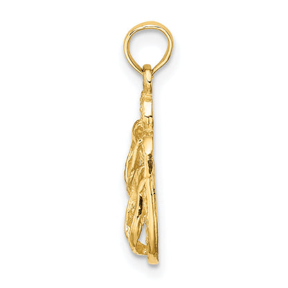 14K Yellow Gold Sanibel Island Double Flip-Flop Charm