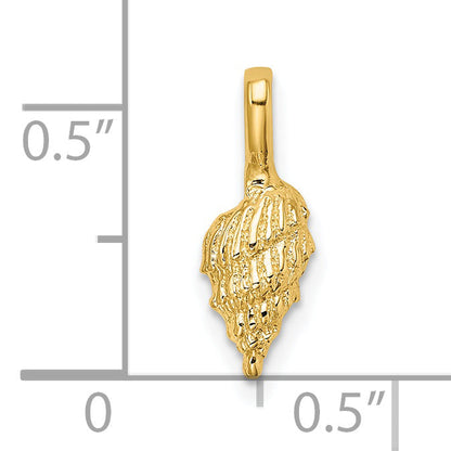 14K Yellow Gold Mini Conch Shell Charm