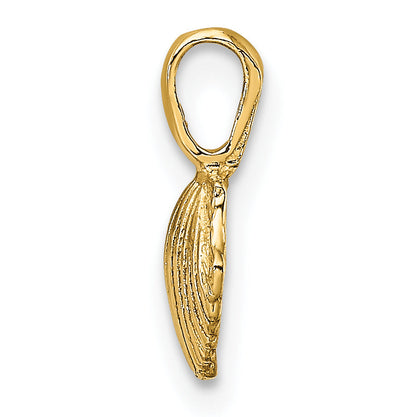 14K Yellow Gold Mini Scallop Shell Charm