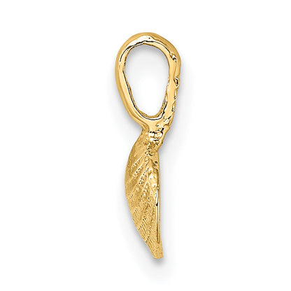 14K Yellow Gold Mini Clam Shell Charm