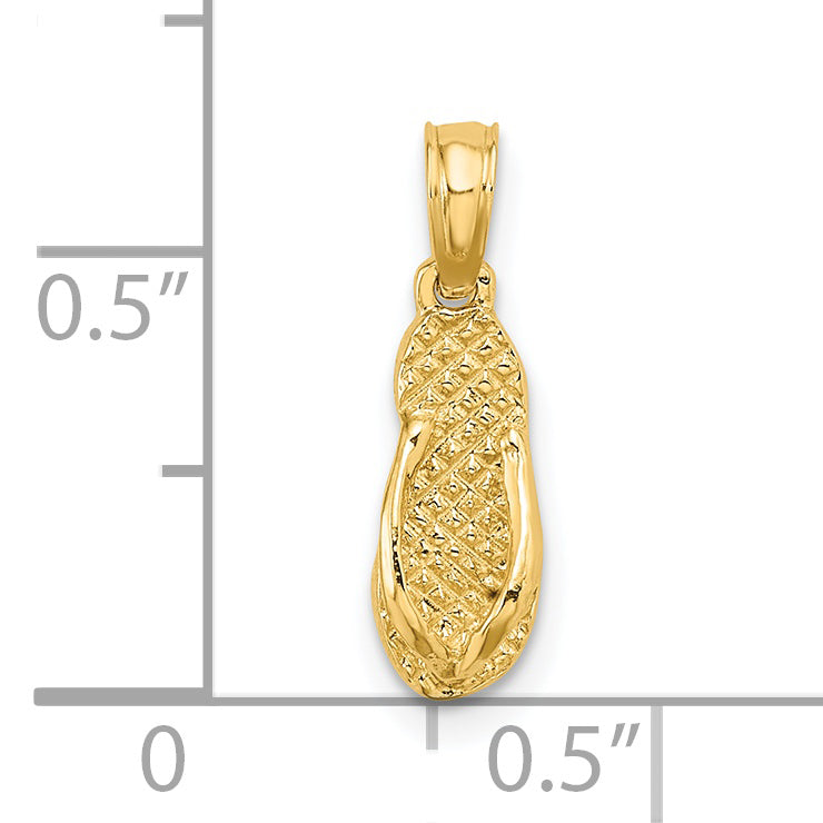 14K Yellow Gold Jamaica Flip-Flop Charm
