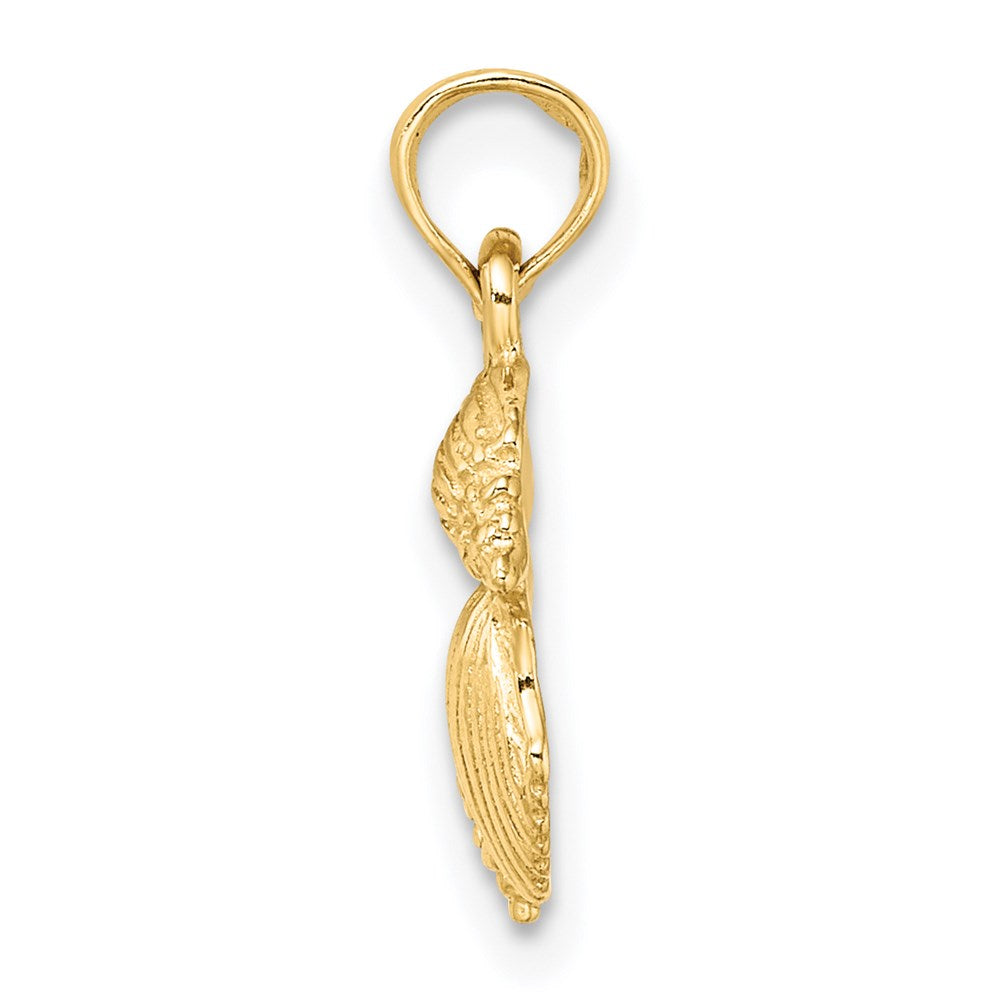 14K Yellow Gold Four Shell Cluster Charm